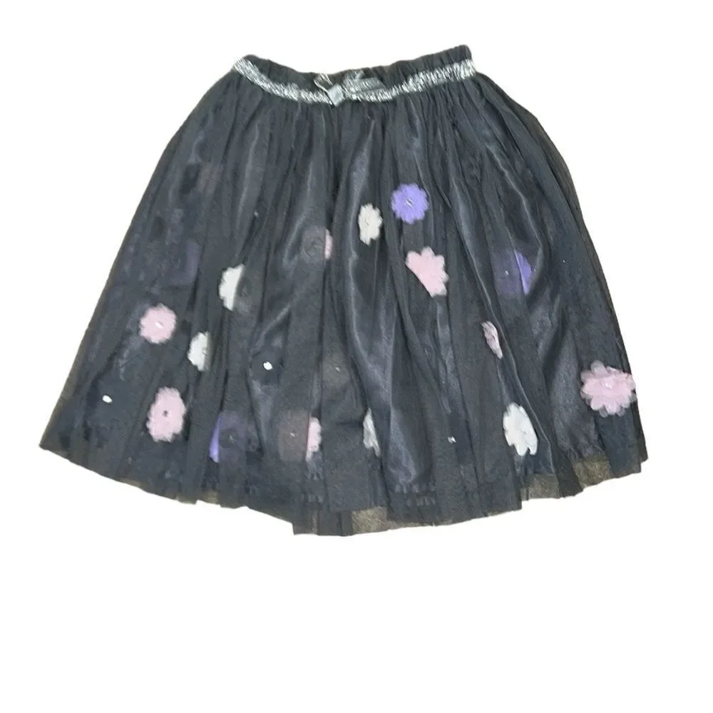Girls Gray Tulle Skirt(Size M7/8)